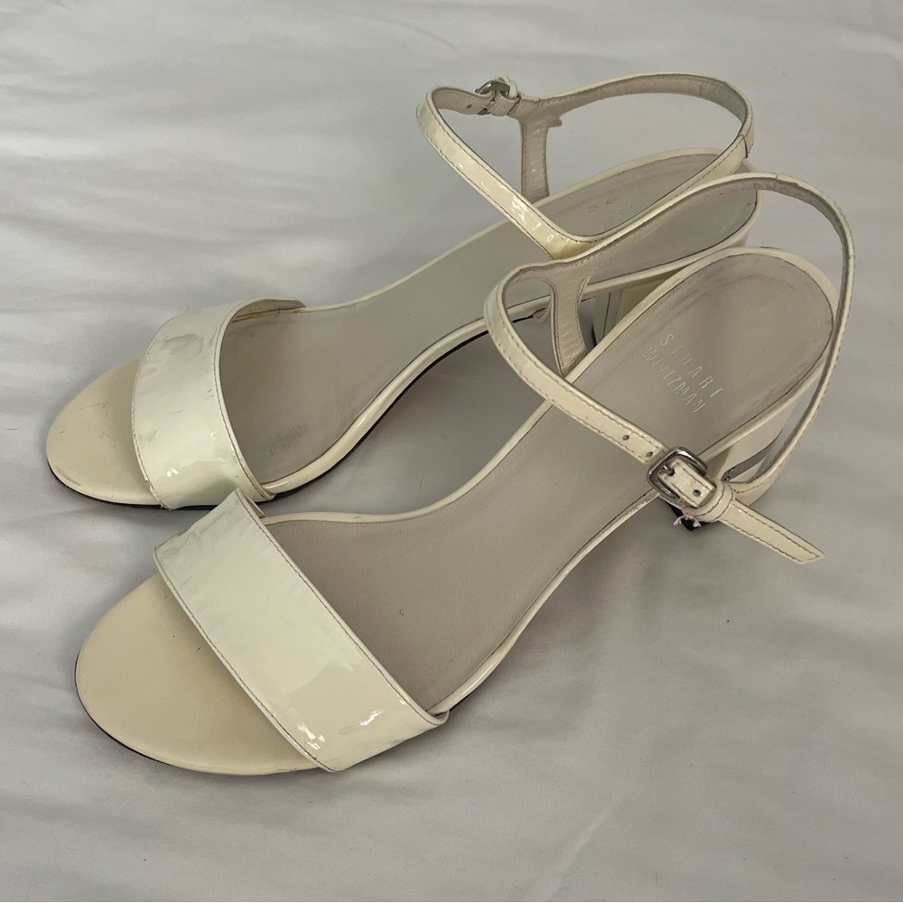 Ladies Stuart Weitzman patent block heels 8.5